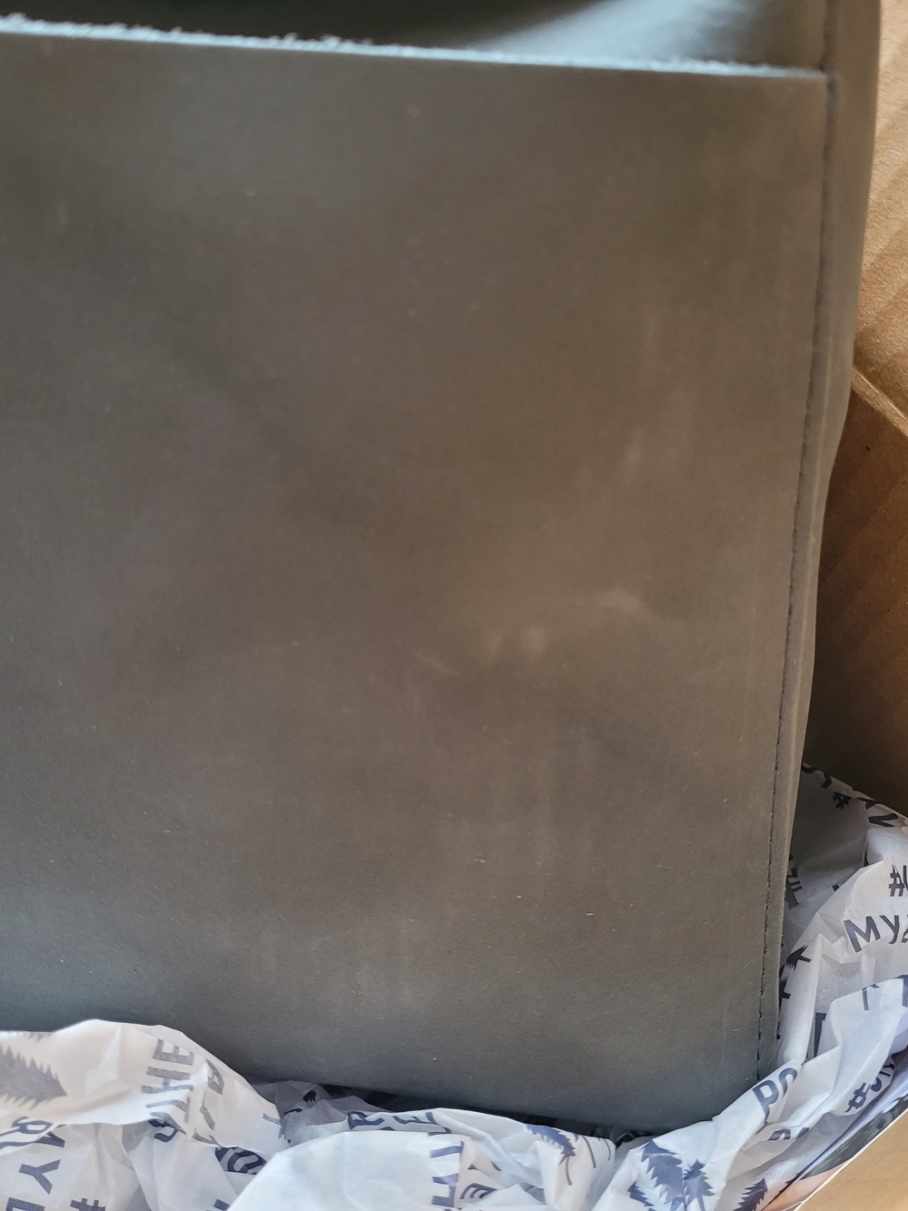 Portland Leather Grey Leather Triangle Bag Color Storm - Picture 7 of 10